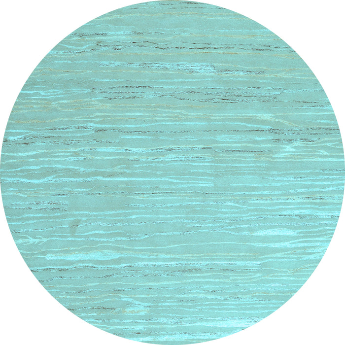 Round Abstract Light Blue Contemporary Rug, con2602lblu