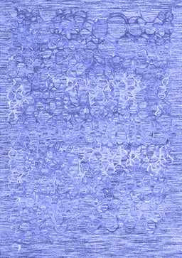 Abstract Blue Contemporary Rug, con2603blu