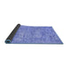 Sideview of Abstract Blue Contemporary Rug, con2603blu