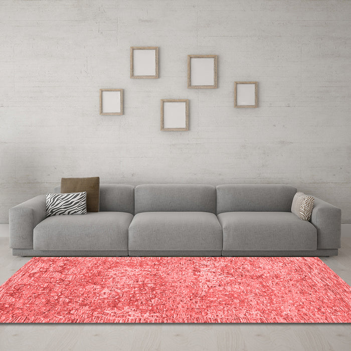 Contemporary Red Washable Rugs