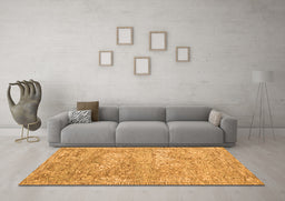 Machine Washable Abstract Orange Contemporary Area Rugs in a Living Room, wshcon2603org
