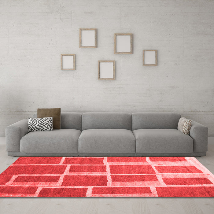 Contemporary Red Washable Rugs
