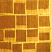 Square Abstract Yellow Contemporary Rug, con2604yw