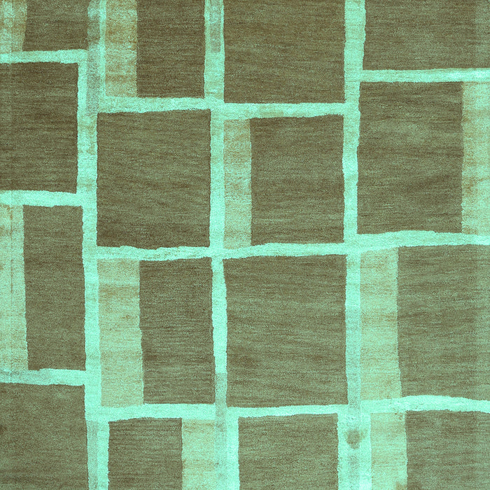 Abstract Turquoise Contemporary Rug, con2604turq