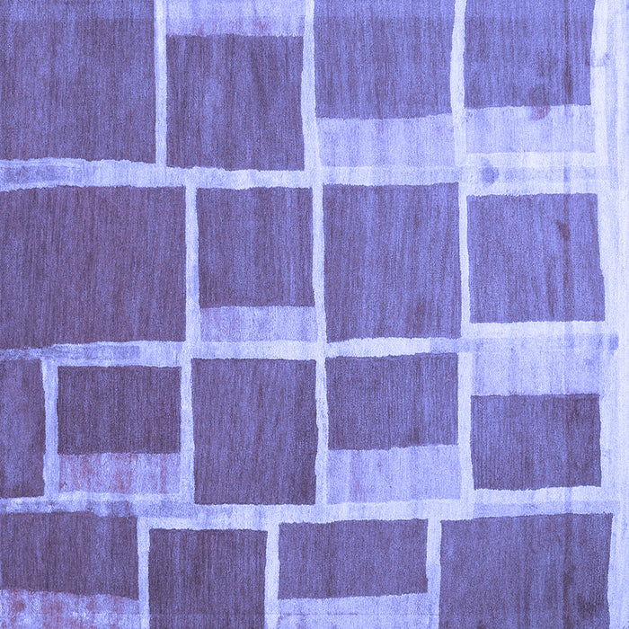 Square Machine Washable Abstract Blue Contemporary Rug, wshcon2604blu