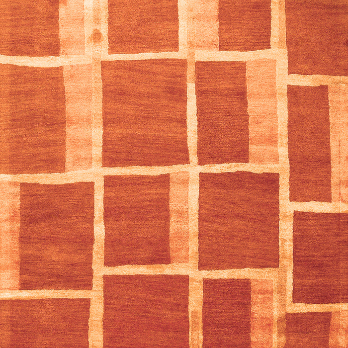 Abstract Orange Contemporary Rug, con2604org