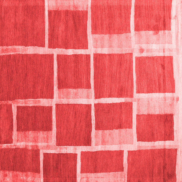 Machine Washable Abstract Red Contemporary Rug, wshcon2604red