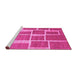 Sideview of Machine Washable Abstract Pink Contemporary Rug, wshcon2604pnk