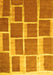 Abstract Yellow Contemporary Rug, con2604yw