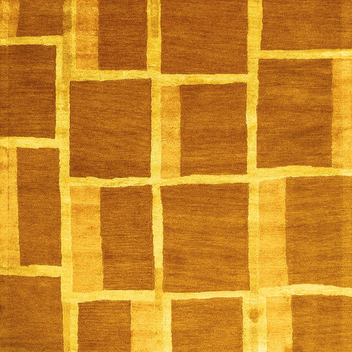 Abstract Yellow Contemporary Rug, con2604yw