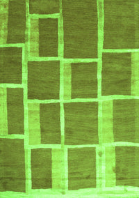 Abstract Green Contemporary Rug, con2604grn