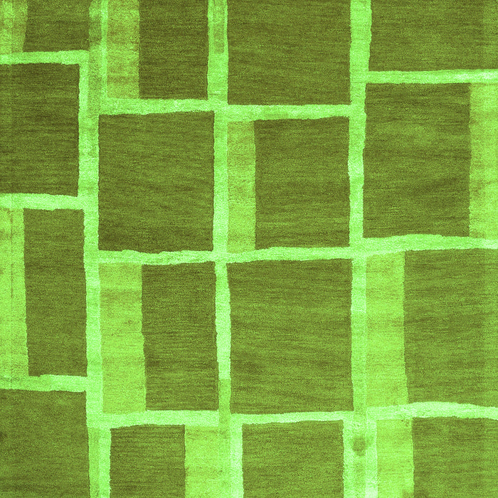 Abstract Green Contemporary Rug, con2604grn