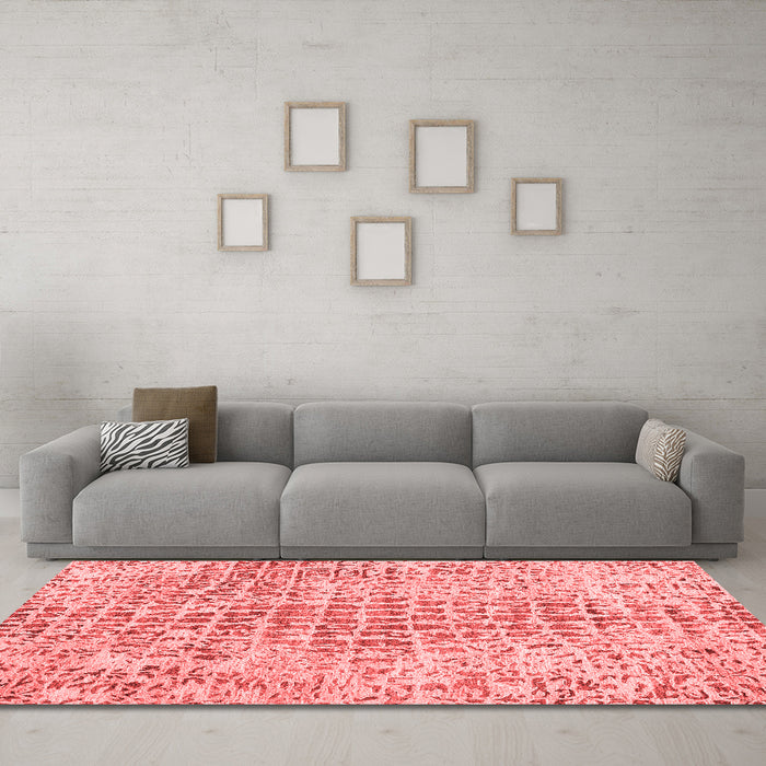Contemporary Red Washable Rugs