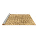 Sideview of Machine Washable Abstract Brown Contemporary Rug, wshcon2605brn