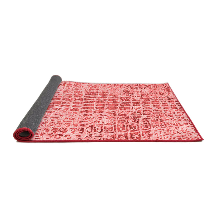 Abstract Red Contemporary Area Rugs