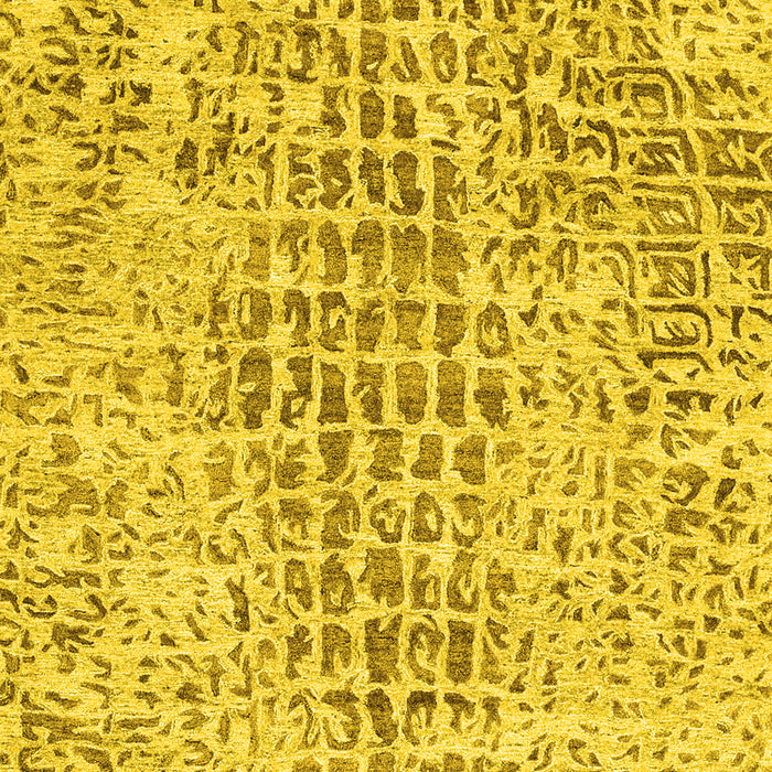 Machine Washable Abstract Yellow Contemporary Rug, wshcon2605yw