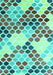 Machine Washable Abstract Turquoise Contemporary Area Rugs, wshcon2606turq