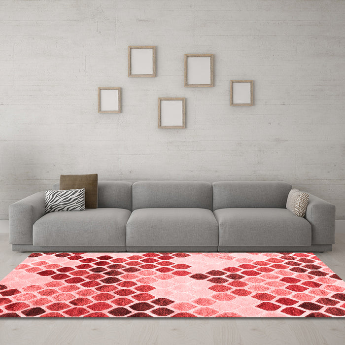 Contemporary Red Washable Rugs