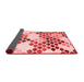 Abstract Red Contemporary Area Rugs