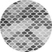 Square Abstract Gray Contemporary Rug, con2606gry