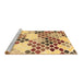 Sideview of Machine Washable Abstract Brown Contemporary Rug, wshcon2606brn