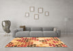 Machine Washable Abstract Orange Contemporary Area Rugs in a Living Room, wshcon2606org