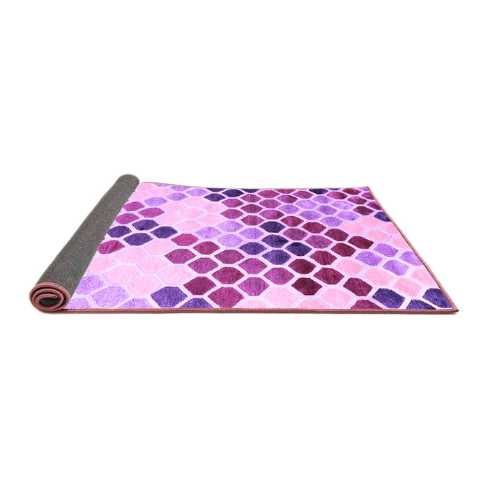 Sideview of Abstract Purple Contemporary Rug, con2606pur