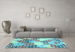 Machine Washable Abstract Light Blue Contemporary Rug in a Living Room, wshcon2606lblu