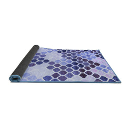 Sideview of Abstract Blue Contemporary Rug, con2606blu