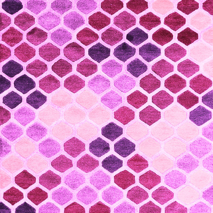 Abstract Pink Contemporary Rug, con2606pnk