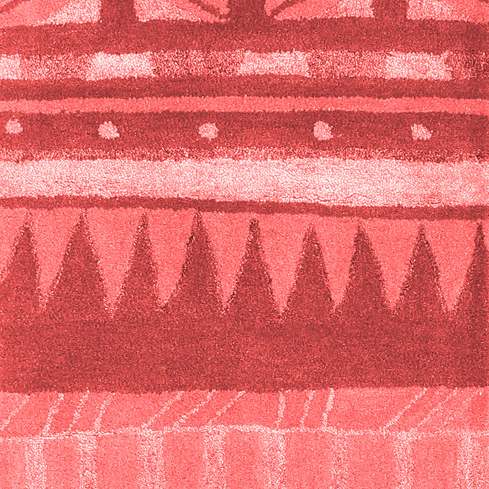 Machine Washable Abstract Red Contemporary Rug, wshcon2607red