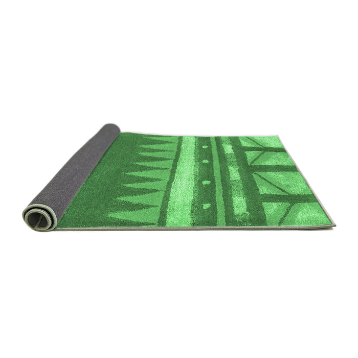 Sideview of Abstract Emerald Green Contemporary Rug, con2607emgrn