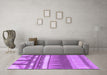 Machine Washable Abstract Purple Contemporary Area Rugs in a Living Room, wshcon2607pur