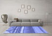 Machine Washable Abstract Blue Contemporary Rug in a Living Room, wshcon2607blu