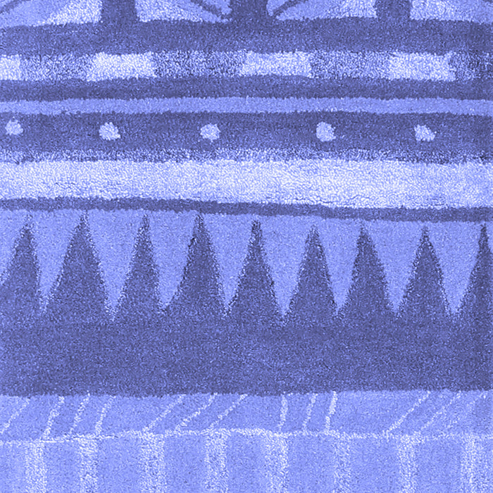 Abstract Blue Contemporary Rug, con2607blu