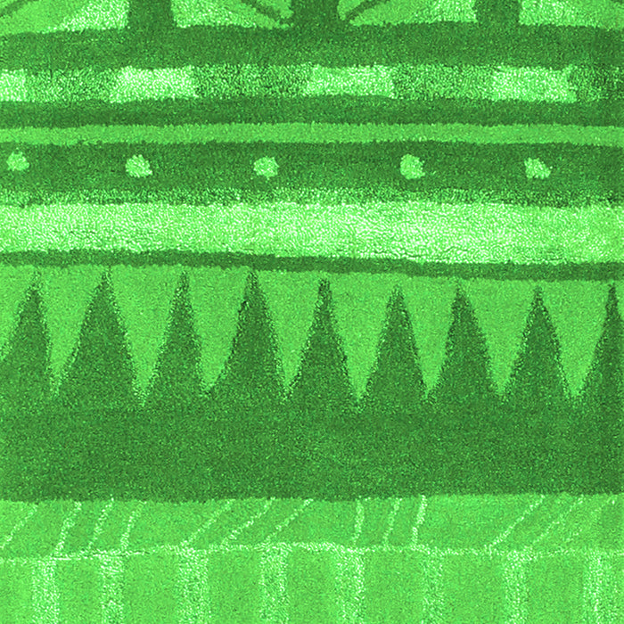 Abstract Green Contemporary Rug, con2607grn