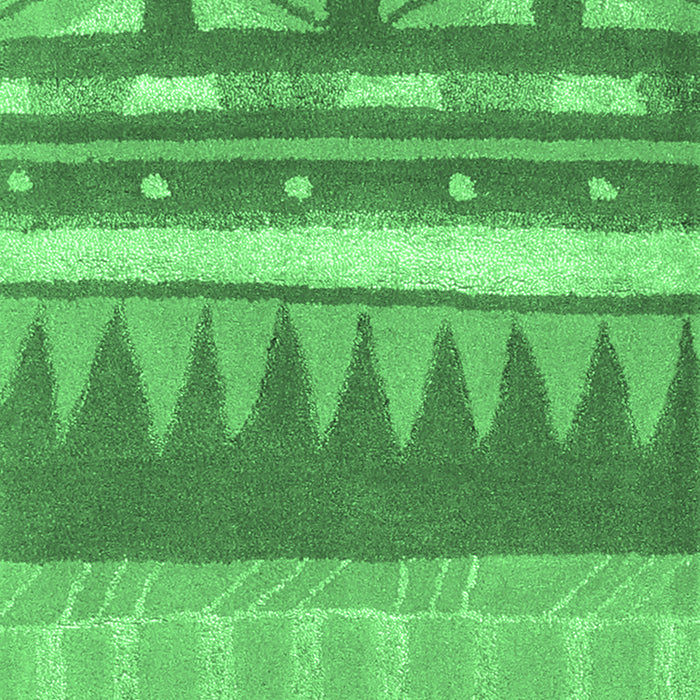 Machine Washable Abstract Emerald Green Contemporary Area Rugs, wshcon2607emgrn