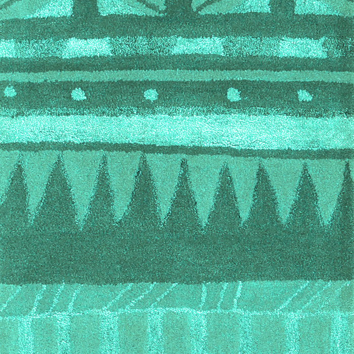 Abstract Turquoise Contemporary Rug, con2607turq