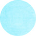 Round Solid Light Blue Modern Rug, con2608lblu