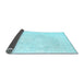 Sideview of Solid Light Blue Modern Rug, con2608lblu