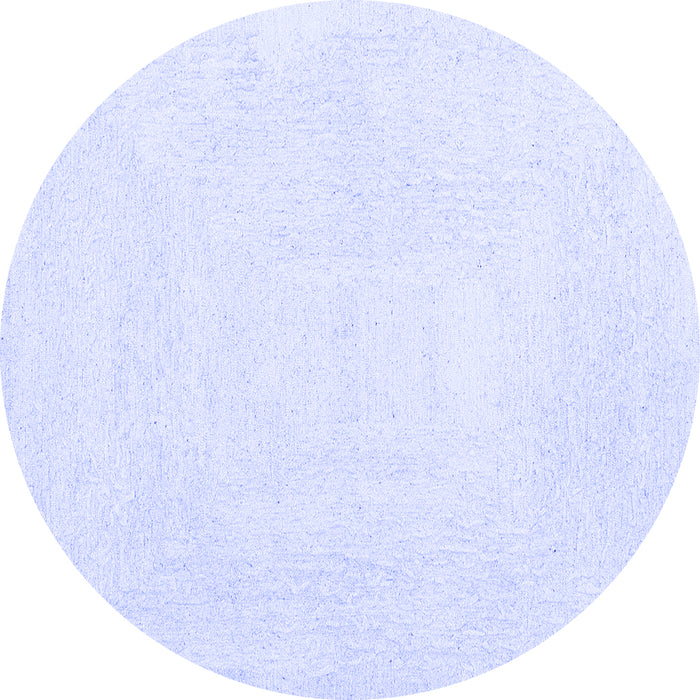 Round Solid Blue Modern Rug, con2608blu
