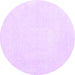 Round Solid Purple Modern Rug, con2608pur