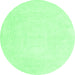 Round Solid Emerald Green Modern Rug, con2608emgrn