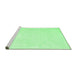 Sideview of Machine Washable Solid Emerald Green Modern Area Rugs, wshcon2608emgrn