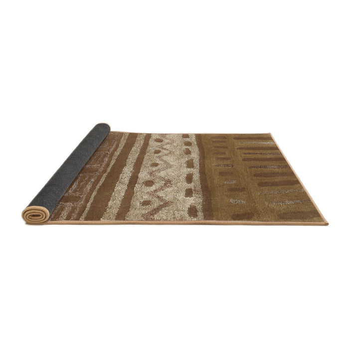 Thickness of Contemporary Saddle Brown Southwestern Rug, con2609