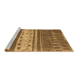 Sideview of Machine Washable Southwestern Brown Country Rug, wshcon2609brn
