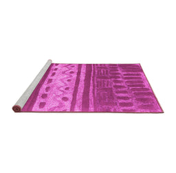 Sideview of Machine Washable Southwestern Pink Country Rug, wshcon2609pnk