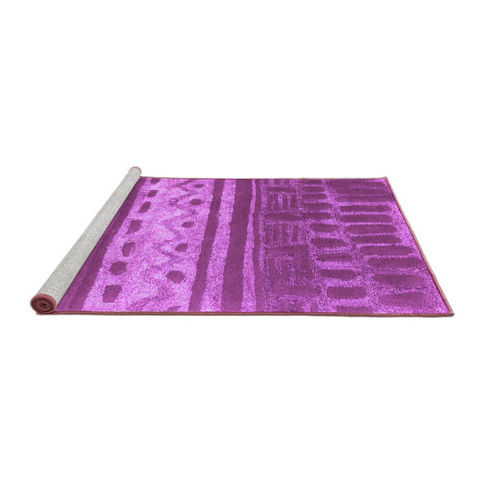 Sideview of Machine Washable Southwestern Purple Country Area Rugs, wshcon2609pur