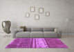 Machine Washable Southwestern Purple Country Area Rugs in a Living Room, wshcon2609pur