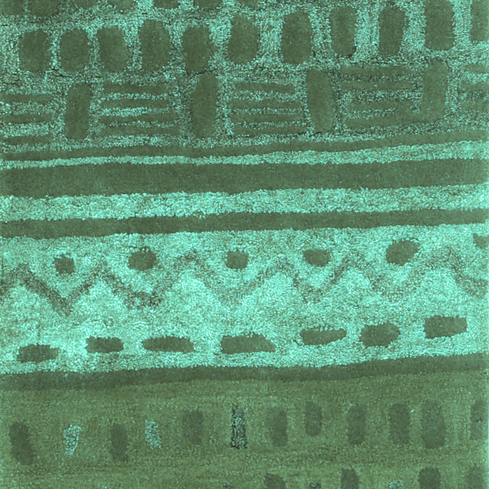 Machine Washable Southwestern Turquoise Country Area Rugs, wshcon2609turq